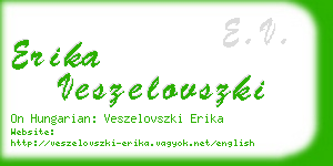 erika veszelovszki business card